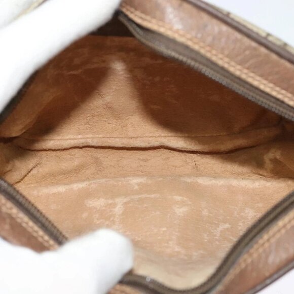 GUCCI GG Supreme Web Sherry Line Shoulder Bag PVC Beige  Auth - Picture 14 of 16